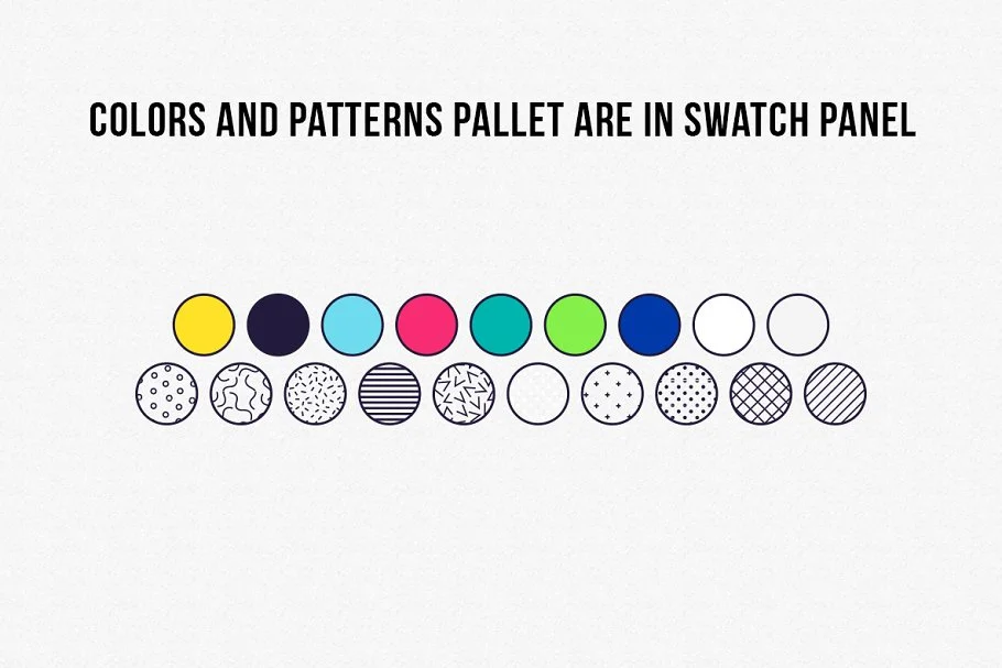 27款孟菲斯风格撞色促销海报 - Image 11