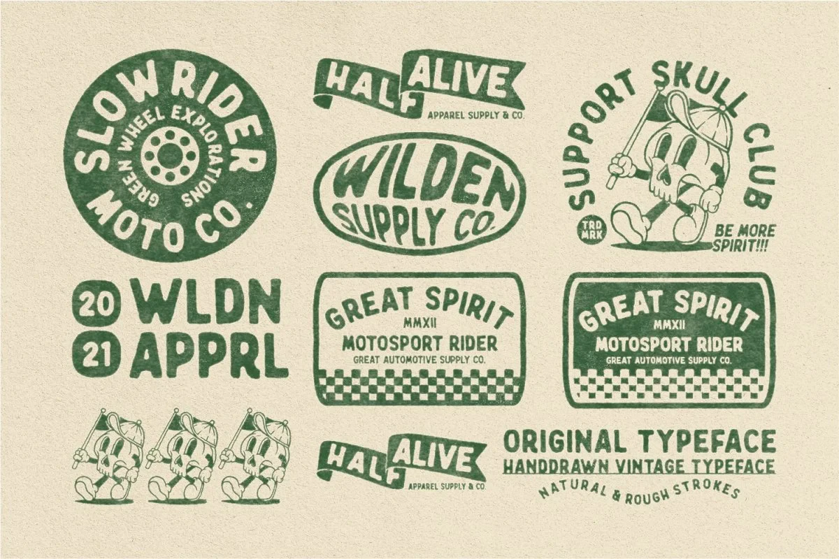 Wilden - Handdrawn Vintage Typeface - Image 1