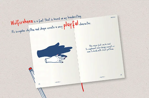 Wolfsruhnen 可爱儿童卡通手写英文字体品牌logo标识排版版式字体 - Image 2