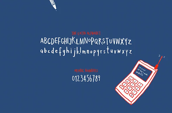 Wolfsruhnen 可爱儿童卡通手写英文字体品牌logo标识排版版式字体 - Image 3