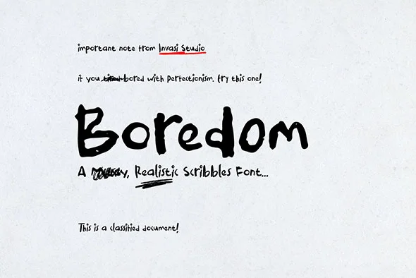 Boredom Handwritten Font - Image 1