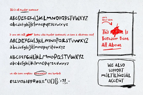 Boredom Handwritten Font - Image 9