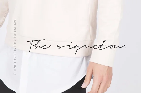 文艺清新手写连笔钢笔英文字体签名标志字体 - Image 1