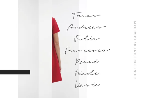 文艺清新手写连笔钢笔英文字体签名标志字体 - Image 4