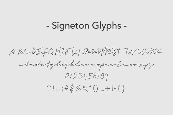 文艺清新手写连笔钢笔英文字体签名标志字体 - Image 5