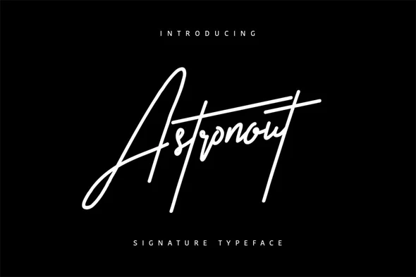 优雅手写英文字体潮牌花饰签名字体 - Image 1