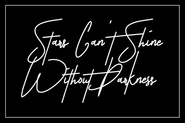 优雅手写英文字体潮牌花饰签名字体 - Image 4