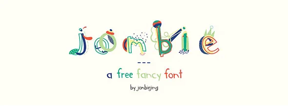 Jombie 商用可爱儿童卡通插画风格英文字体logo标识海报字体下载 - Image 2