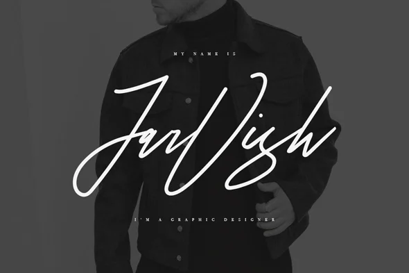 现代优美钢笔手写英文字体商标博客婚礼字体 - Image 2