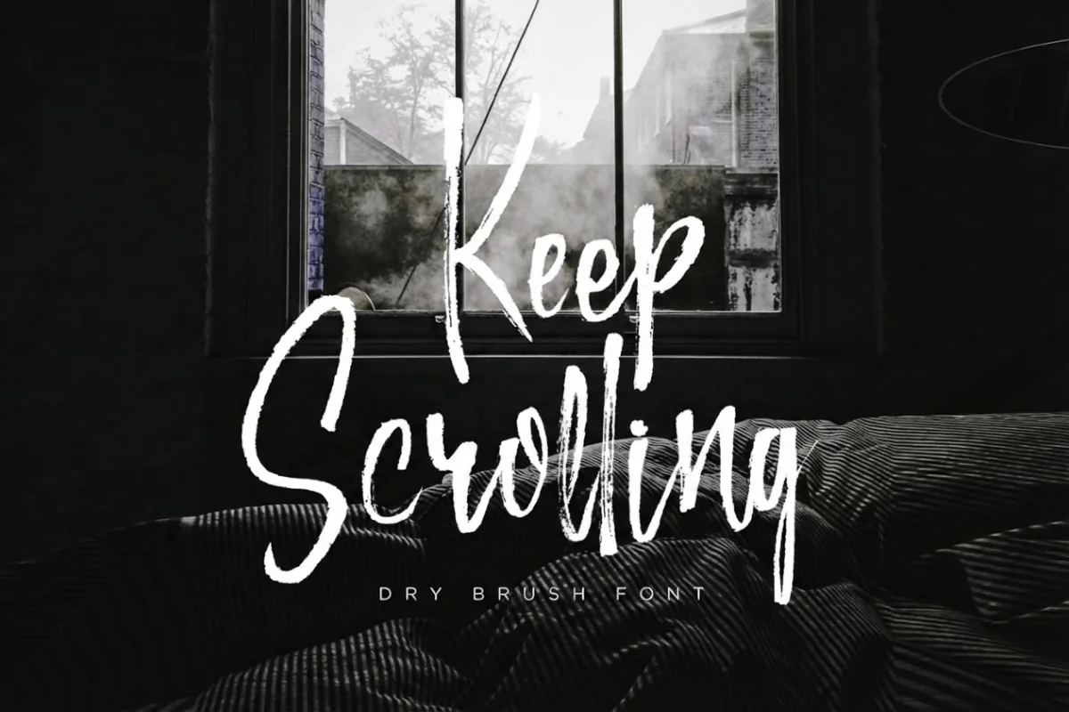 Keep Scrolling handwritten font - Image 1