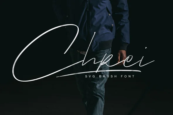 手写英文字体杂志排版标题传单品牌标签字体 - Image 1