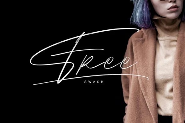 手写英文字体杂志排版标题传单品牌标签字体 - Image 5