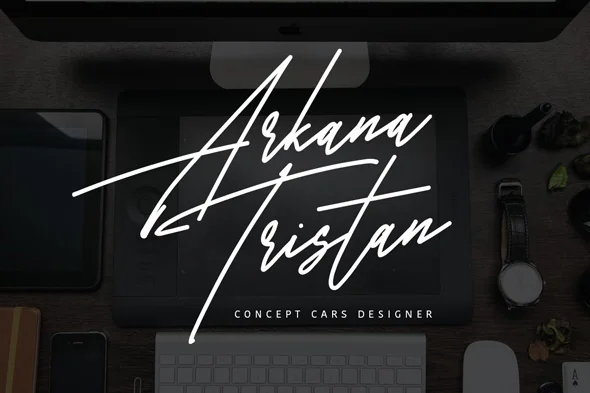 文艺手写连笔英文字体优雅签名潮牌博客字体 - Image 1