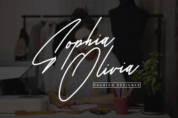 文艺手写连笔英文字体优雅签名潮牌博客字体 - Image 3