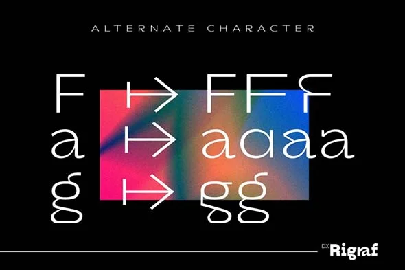 DX Rigraf 现代潮流无衬线英文字体品牌logo标识排版版式字体安装 - Image 19
