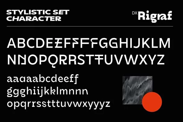 DX Rigraf 现代潮流无衬线英文字体品牌logo标识排版版式字体安装 - Image 11