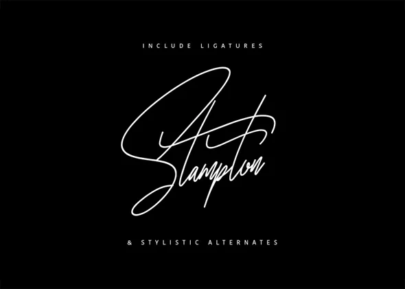 简洁手写钢笔英文字体婚礼书法派对主题字体 - Image 3