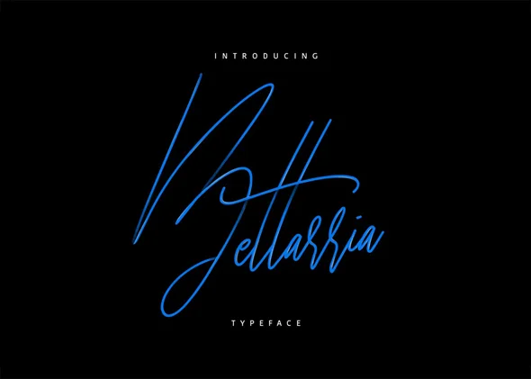 简洁手写钢笔英文字体婚礼书法派对主题字体 - Image 2