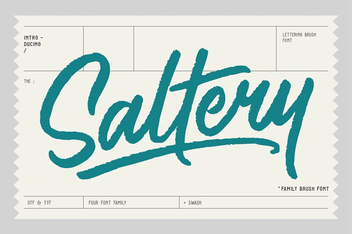 Saltery Brush Font - Image 1